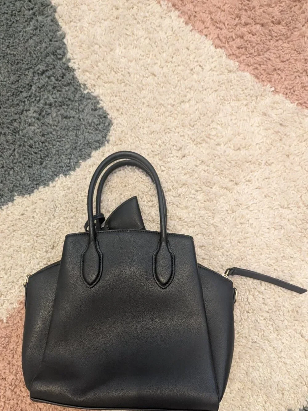 Nine West Black Satchel Crossbody Handbag NWOT Dust Bag Included